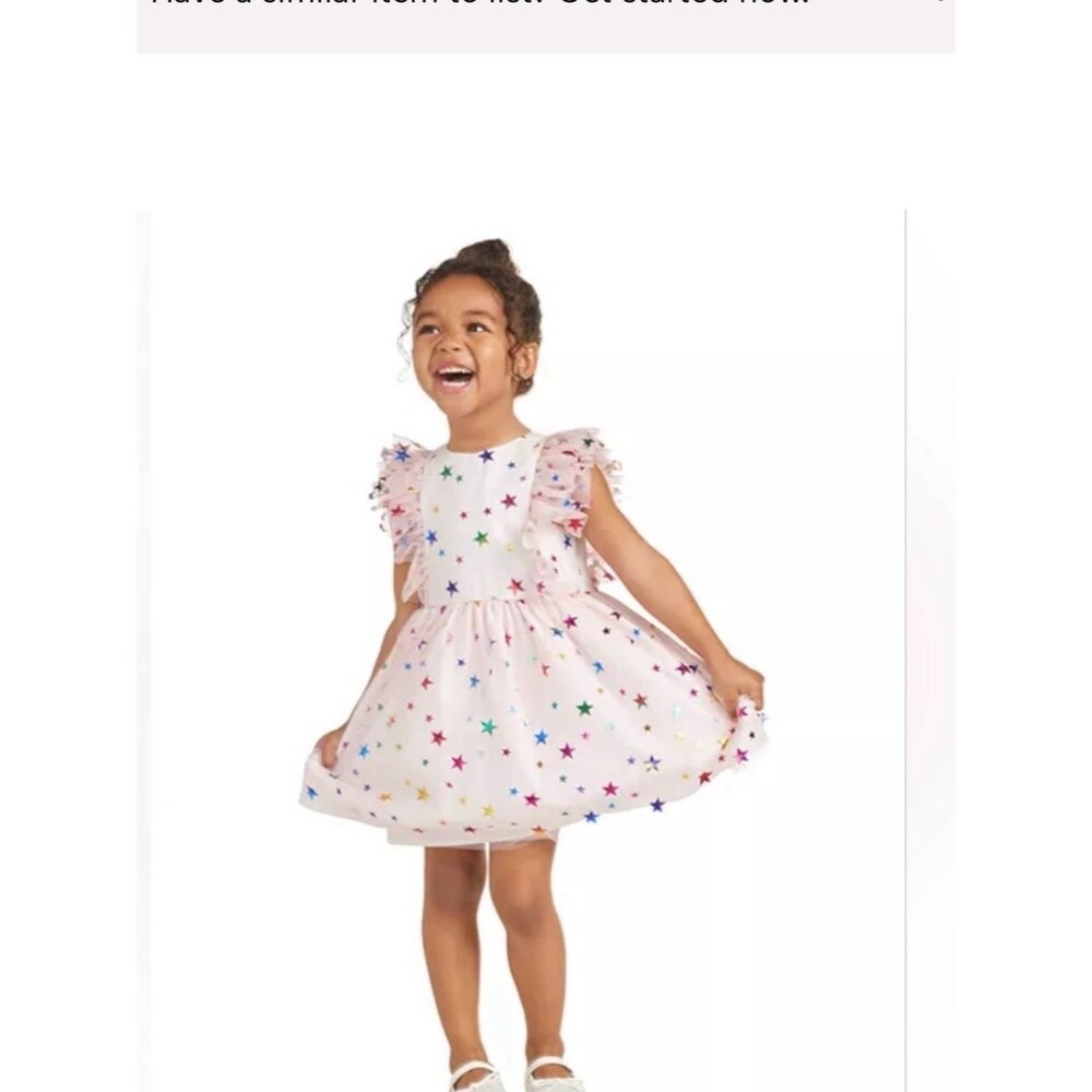 Pippa and Julie Dress foil stars ruffles pageant  Size 3T